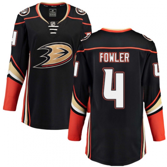 Women's Anaheim Ducks #4 Cam Fowler Fanatics Branded Black Home Breakaway NHL Jersey - Ujersey