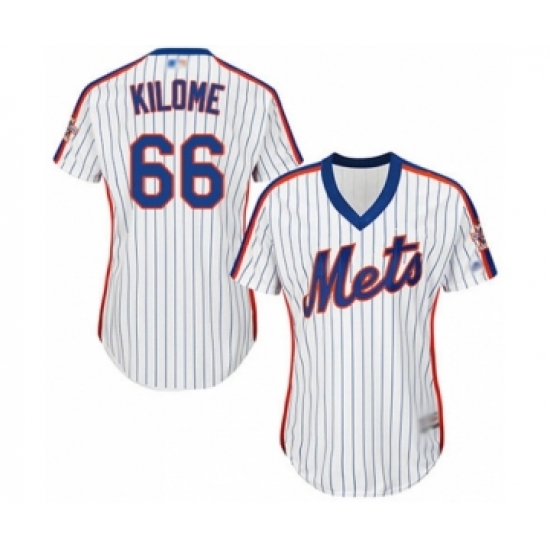 Women's New York Mets #66 Franklyn Kilome Authentic White Alternate Cool Base Baseball Player Jersey - Ujersey
