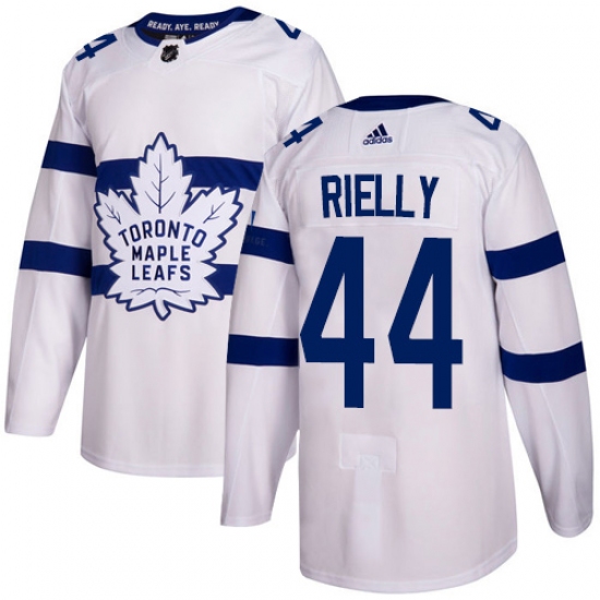 Youth Adidas Toronto Maple Leafs #44 Morgan Rielly Authentic White 2018 Stadium Series NHL Jersey