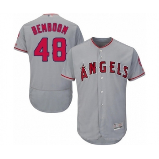 Men's Los Angeles Angels of Anaheim #48 Anthony Bemboom Grey Road Flex Base Authentic Collection Baseball Player Jersey