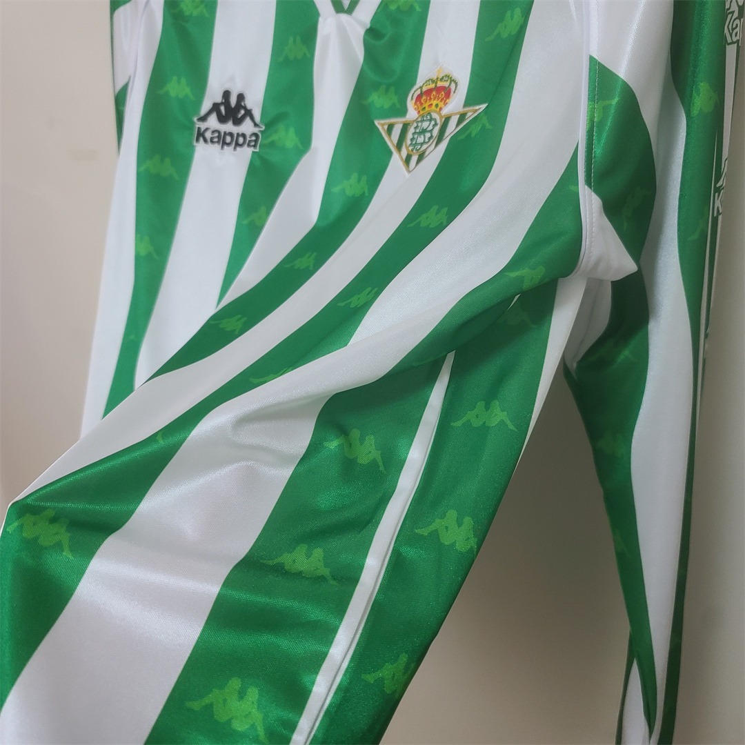 Real Betis Retro Jersey Home Long Sleeve Soccer Shirt 1995/97 - U-jersey
