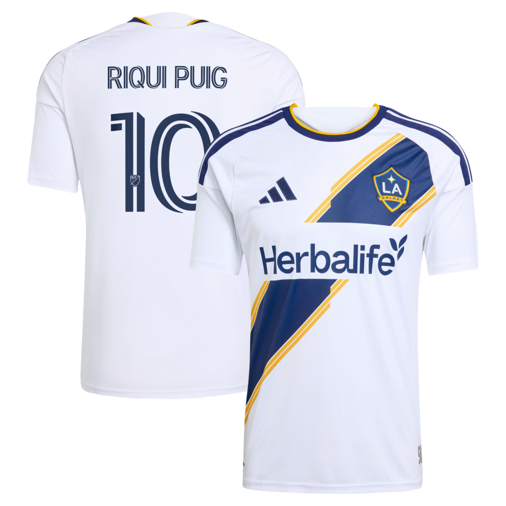 Men's LA Galaxy Riqui Puig adidas White 2026 The VeloCITY Kit Replica Jersey - Ujersey