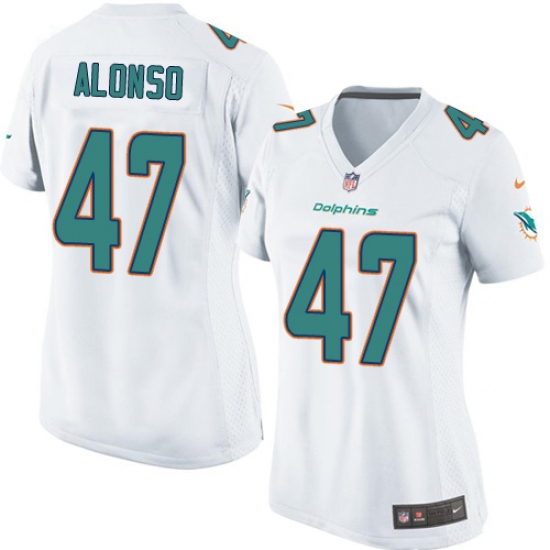 Women's Nike Miami Dolphins #47 Kiko Alonso Game White NFL Jersey - Ujersey