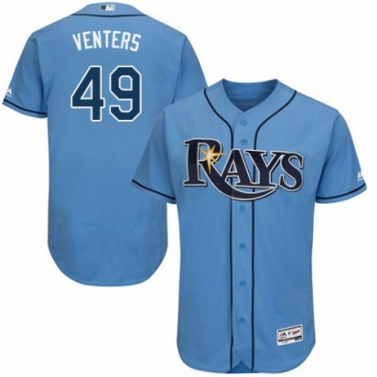 Men's Majestic Tampa Bay Rays #49 Jonny Venters Columbia Alternate Flex Base Authentic Collection MLB Jersey - Ujersey