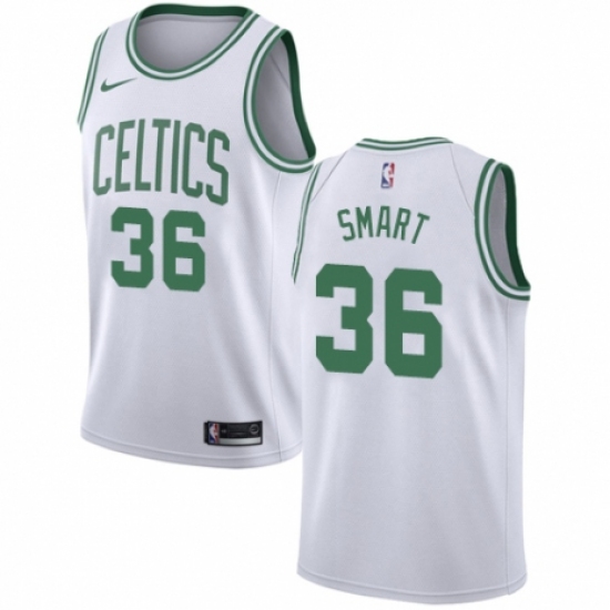 Women's Nike Boston Celtics #36 Marcus Smart Swingman White NBA Jersey - Association Edition - Ujersey