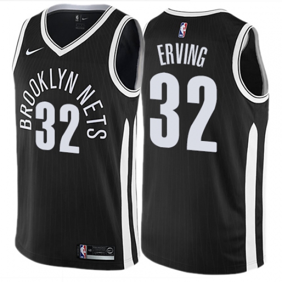 Youth Nike Brooklyn Nets #32 Julius Erving Swingman Black NBA Jersey - City Edition - Ujersey