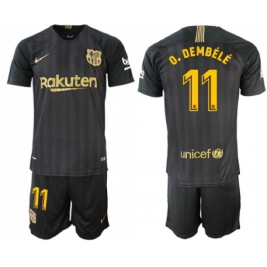 Barcelona #11 O.Dembele Black Soccer Club Jersey