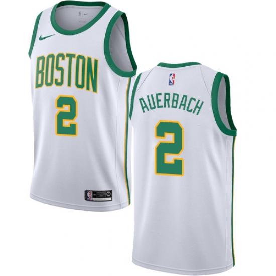 Men's Nike Boston Celtics #2 Red Auerbach Swingman White NBA Jersey - City Edition - Ujersey