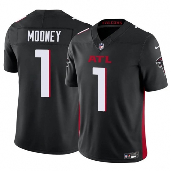 Men's Atlanta Falcons #1 Darnell Mooney Black 2024 F.U.S.E. Vapor Untouchable Limited Football Stitched Jersey - Ujersey