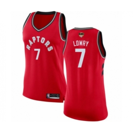 Women's Toronto Raptors #7 Kyle Lowry Swingman Red 2019 Basketball Finals Bound Jersey - Icon Edition - Ujersey