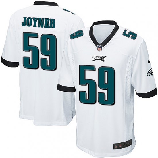Men's Nike Philadelphia Eagles #59 Seth Joyner Game White NFL Jersey - Ujersey