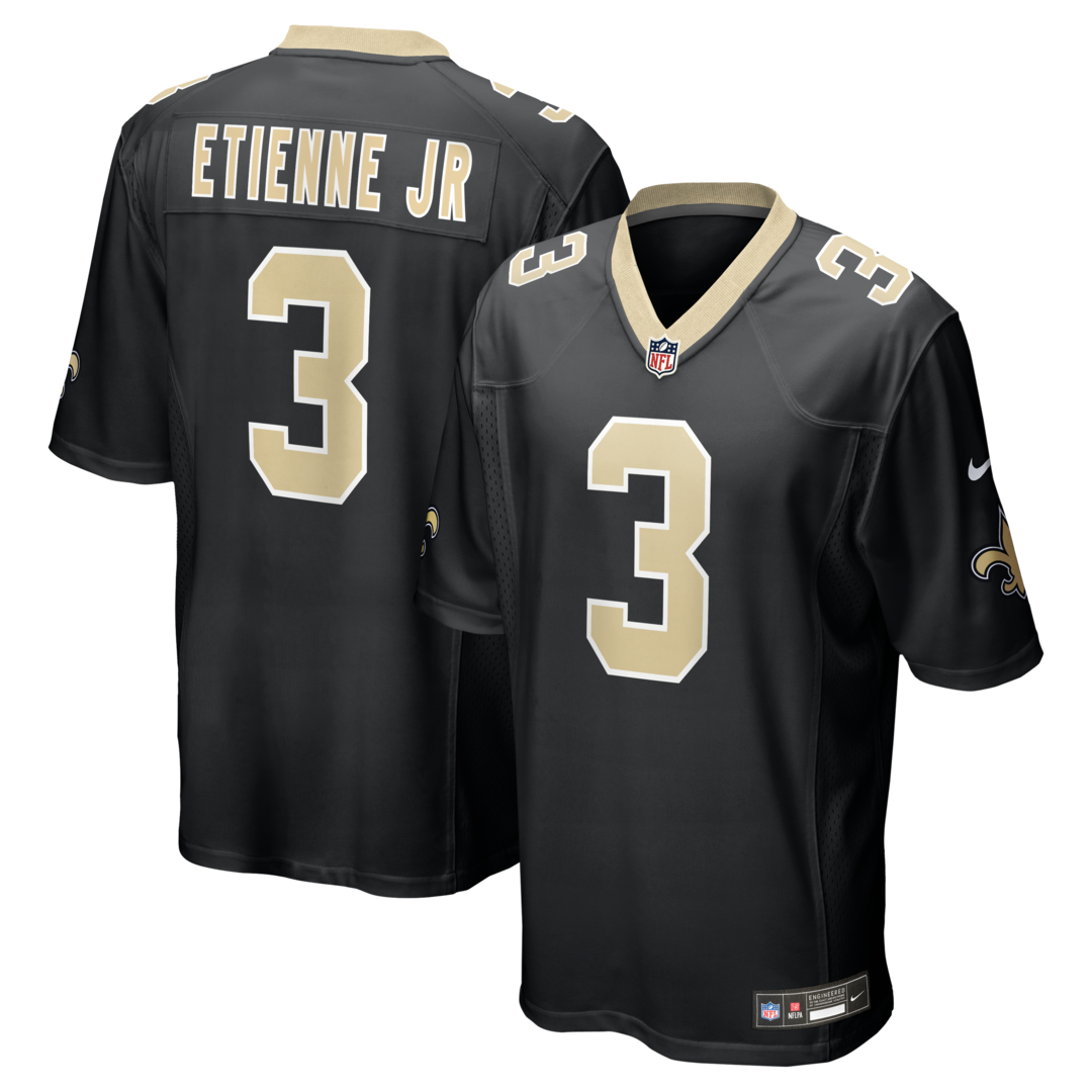 Youth New Orleans Saints Travis Etienne Jr Nike Black Game Jersey - Ujersey