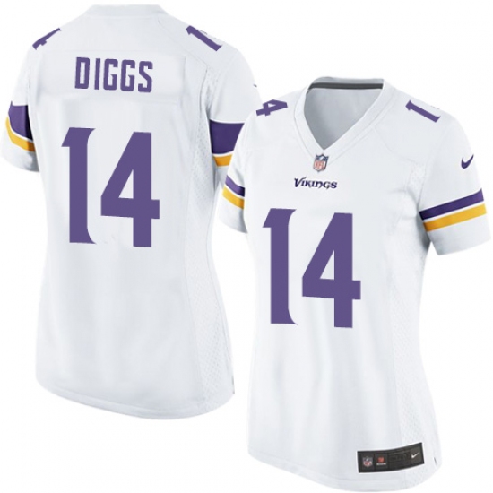 Women's Nike Minnesota Vikings #14 Stefon Diggs Game White NFL Jersey - Ujersey