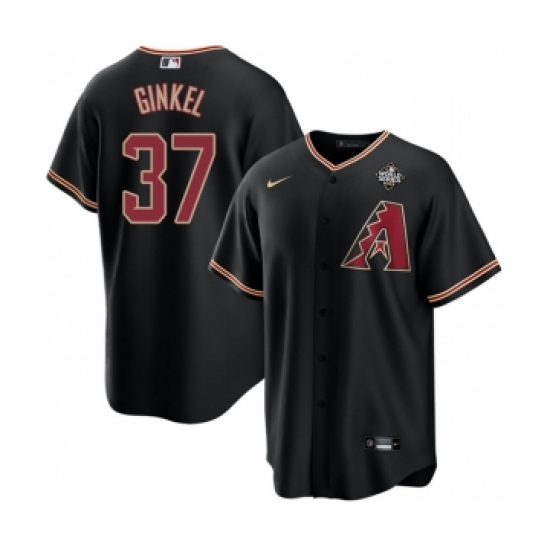 Men's Arizona Diamondbacks #37 Kevin Ginkel Black 2023 World Series Cool Base Stitched Baseball Jersey - Ujersey