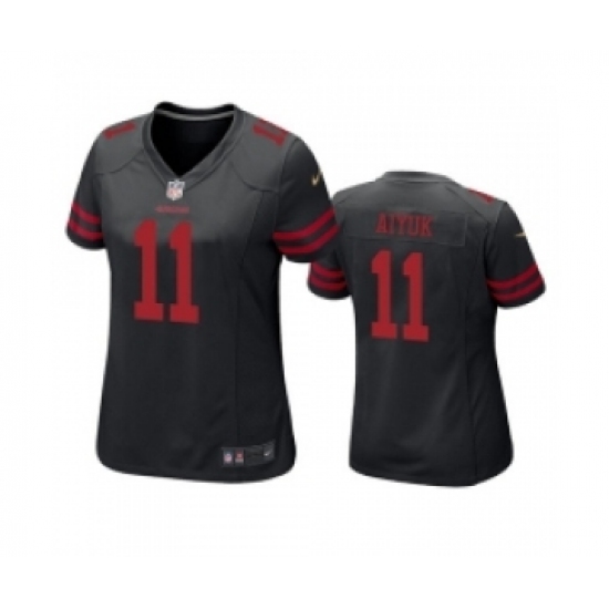 Women San Francisco 49ers #11 Brandon Aiyuk Black Jersey - Ujersey