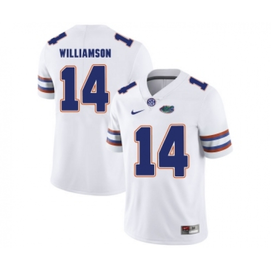 Florida Gators 14 Chris Williamson White College Football Jersey - Ujersey