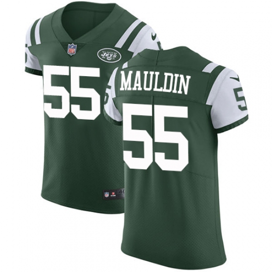 Men's Nike New York Jets #55 Lorenzo Mauldin Elite Green Team Color NFL Jersey - Ujersey