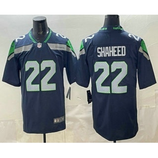 Men's Seattle Seahawks #22 Rashid Shaheed Limited Navy Vapor Jersey - Ujersey