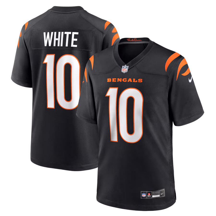 Men's Cincinnati Bengals Mike White Nike Black Team Game Jersey - Ujersey