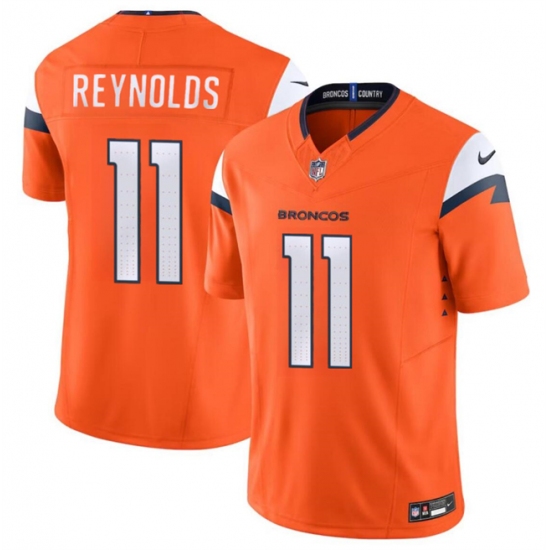 Men's Denver Broncos #11 Josh Reynolds Orange 2024 F.U.S.E. Vapor Limited Football Stitched Jersey - Ujersey