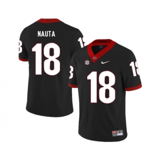 Georgia Bulldogs 18 Isaac Nauta Black Nike College Football Jersey - Ujersey