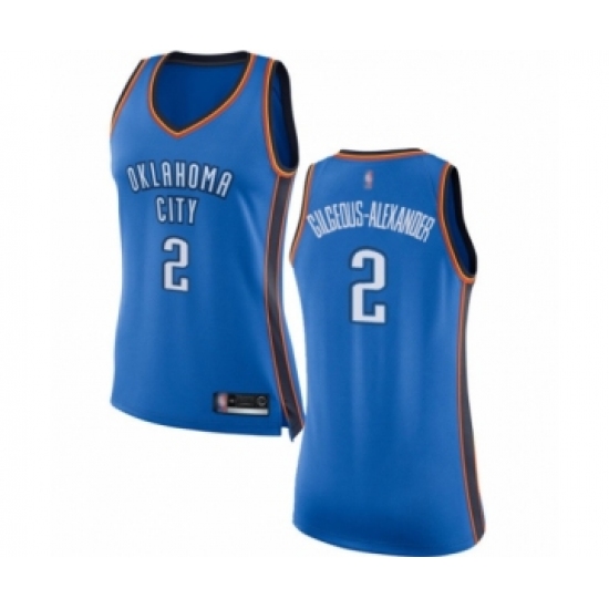 Women's Oklahoma City Thunder #2 Shai Gilgeous-Alexander Swingman Royal Blue Basketball Jersey - Icon Edition - Ujersey