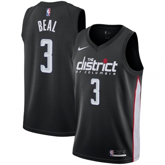 Men's Nike Washington Wizards #3 Bradley Beal Swingman Black NBA Jersey - City Edition - Ujersey