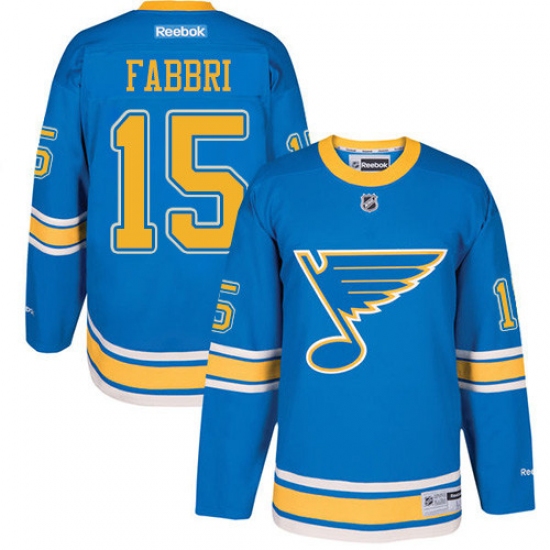 Men's Reebok St. Louis Blues #15 Robby Fabbri Authentic Blue 2017 Winter Classic NHL Jersey - Ujersey
