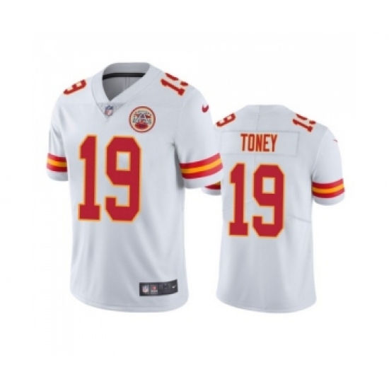 Men's Kansas City Chiefs #19 Kadarius Toney White Vapor Untouchable Limited Stitched Football Jersey - Ujersey