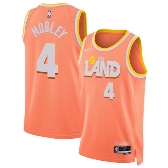 Men's Cleveland Cavaliers #4 Evan Mobley Orange 2025-26 City Edition Swingman Stitched Jersey - Ujersey