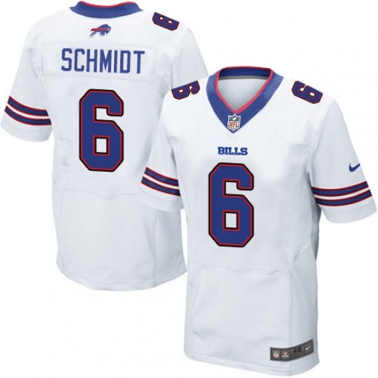 Men's Nike Buffalo Bills #6 Colton Schmidt Elite White NFL Jersey - Ujersey