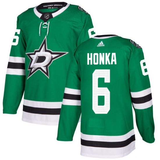 Youth Adidas Dallas Stars #6 Julius Honka Authentic Green Home NHL Jersey - Ujersey
