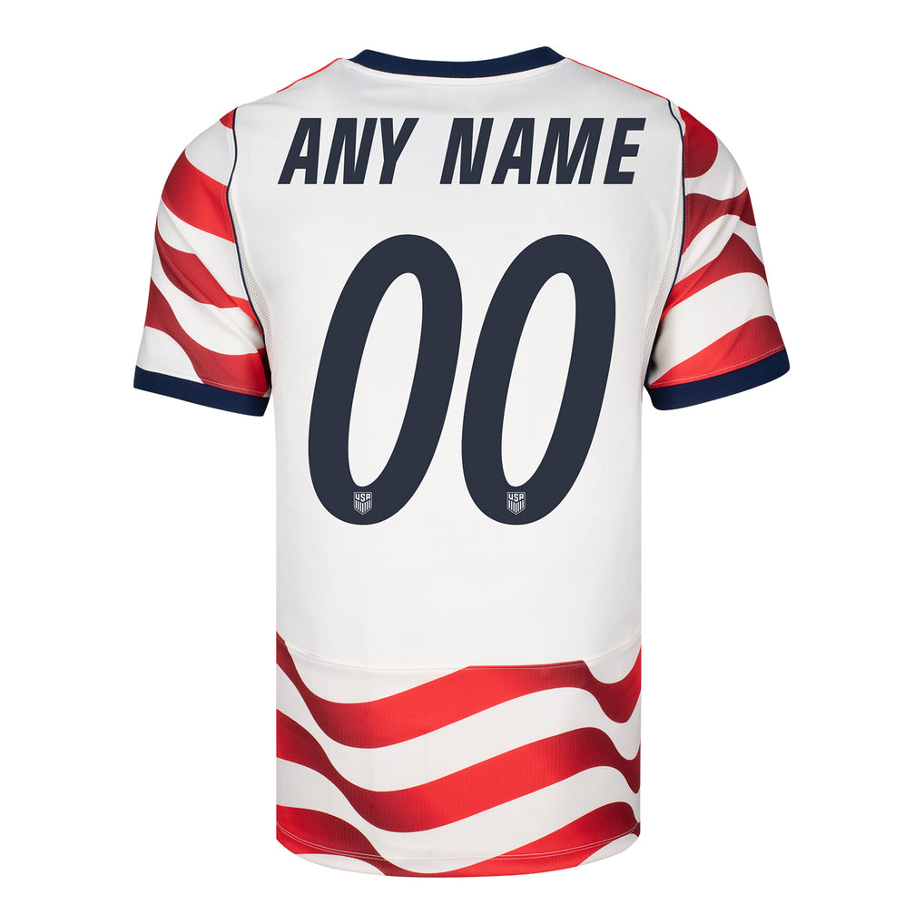 Men's Nike USMNT 2026 Personalized Home Stadium Jersey - Stripes