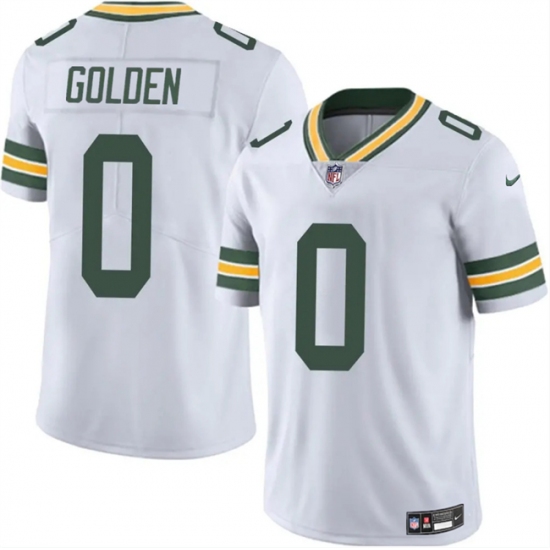 Men's Green Bay Packers #0 Matthew Golden White 2025 Vapor Untouchable Limited Football Stitched Jersey - Ujersey