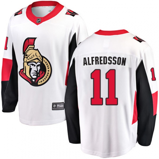 Youth Ottawa Senators #11 Daniel Alfredsson Fanatics Branded White Away Breakaway NHL Jersey - Ujersey