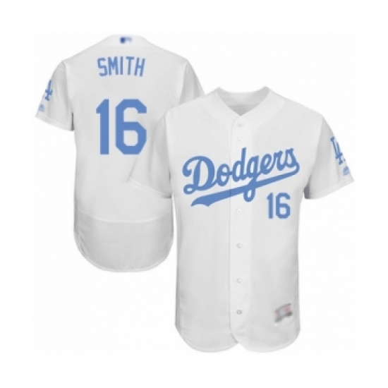 Men's Los Angeles Dodgers #16 Will Smith Authentic White 2016 Father's Day Fashion Flex Base Baseball Player Jersey - Ujersey