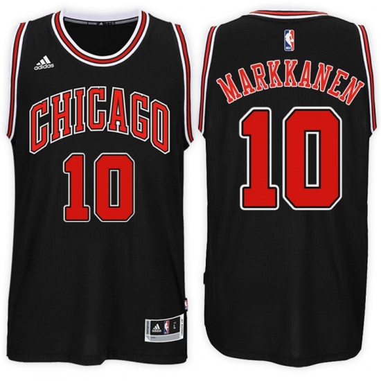 Chicago Bulls #10 Lauri Markkanen Alternate Black New Swingman Stitched NBA Jersey - Ujersey