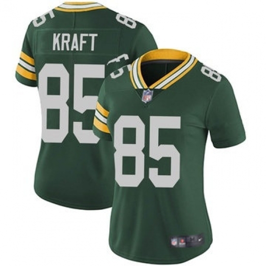 Women Green Bay Packers #85 Tucker Kraft Green Vapor Untouchable Stitched Football Jersey - Ujersey