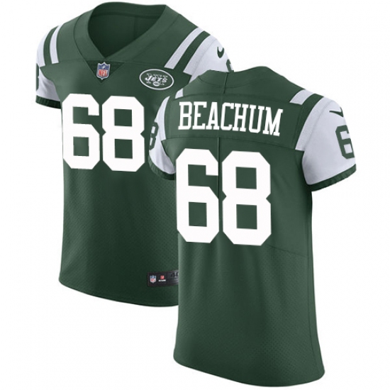 Men's Nike New York Jets #68 Kelvin Beachum Elite Green Team Color NFL Jersey - Ujersey