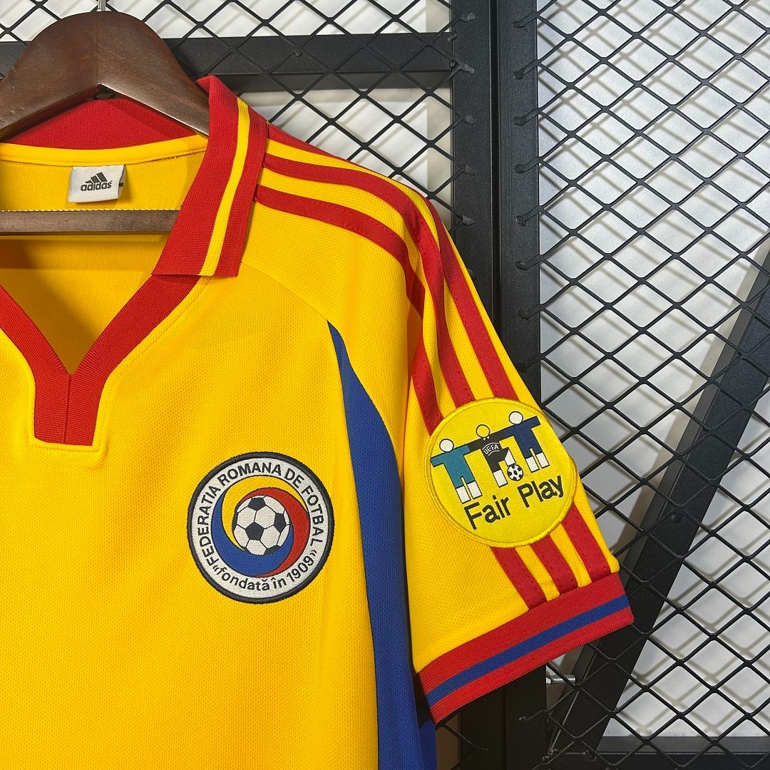 Romania Soccer Jersey Home Retro Jersey 2000 - U-jersey