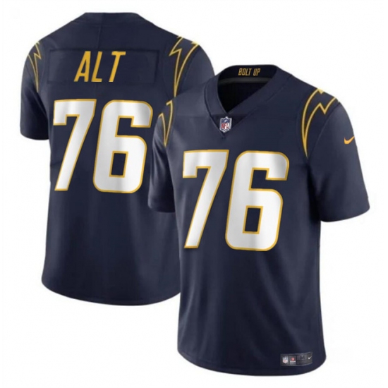 Men's Los Angeles Chargers #76 Joe Alt Navy Vapor Limited Football Stitched Jersey - Ujersey
