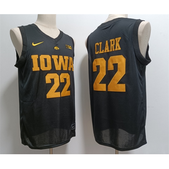 Men's Iowa Hawkeyes #22 Caitlin Clark Black Stitched Jersey - Ujersey