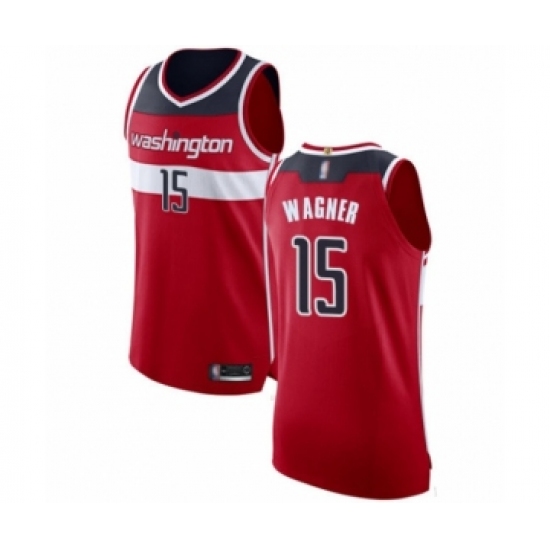 Men's Washington Wizards #15 Moritz Wagner Authentic Red Basketball Jersey - Icon Edition - Ujersey