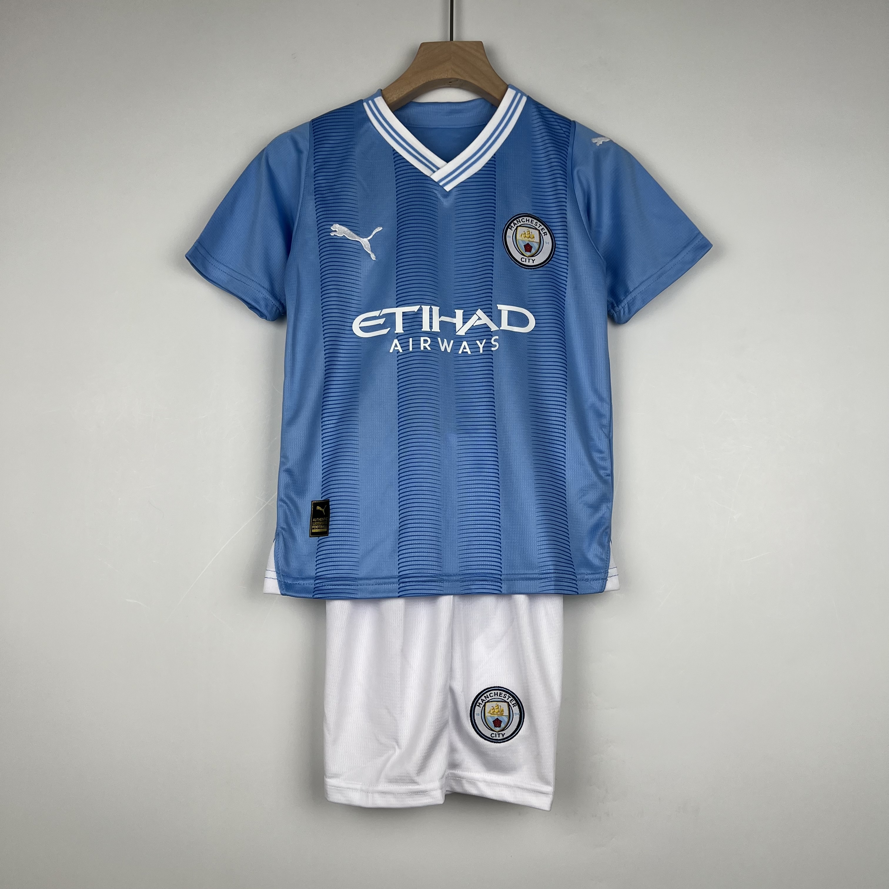 Manchester City Football Jersey Home Kids Kit Jersey+Shorts 2023/24 - U-jersey