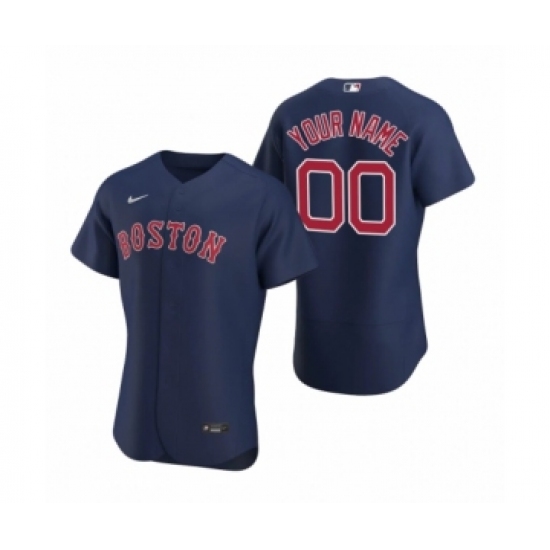 Men's Boston Red Sox Custom Nike Navy Authentic 2020 Alternate Jersey - Ujersey