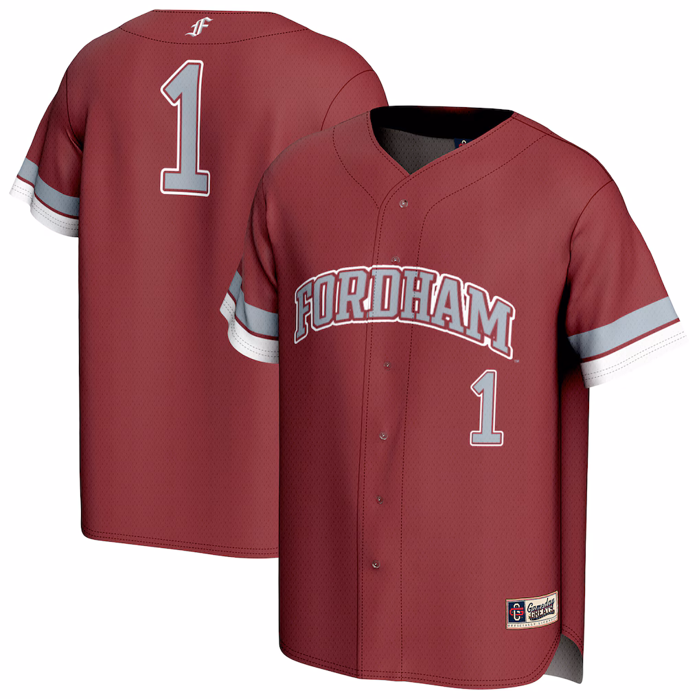 Youth GameDay Greats Maroon Fordham Rams Lightweight Collegiate Baseball Fashion Jersey - SUjersey01
