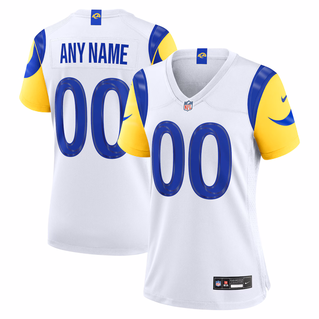 Women's Los Angeles Rams Nike White Custom Game Jersey - Ujersey