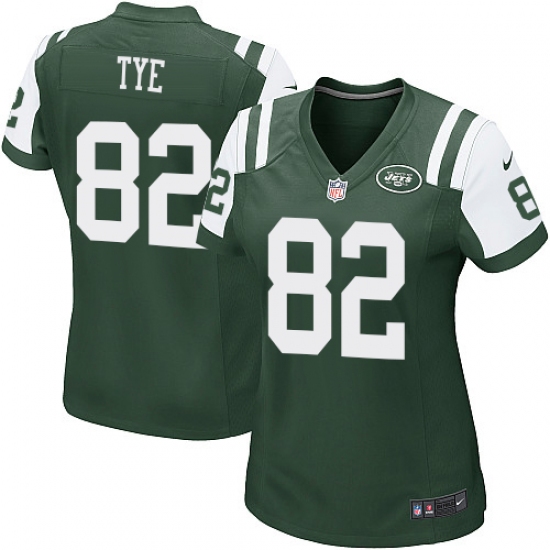 Women's Nike New York Jets #82 Will Tye Game Green Team Color NFL Jersey - Ujersey
