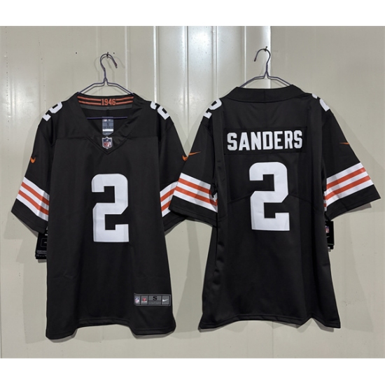 Men's Cleveland Browns #2 Shedeur Sanders Brown 2026 Vapor Limited Football Stitched Jersey