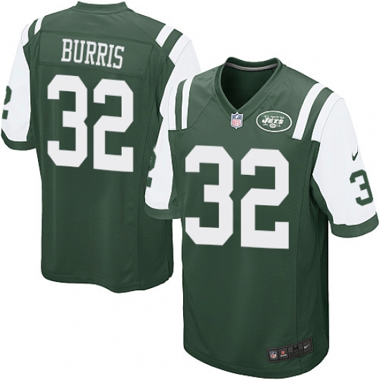 Men's Nike New York Jets #32 Juston Burris Game Green Team Color NFL Jersey - Ujersey